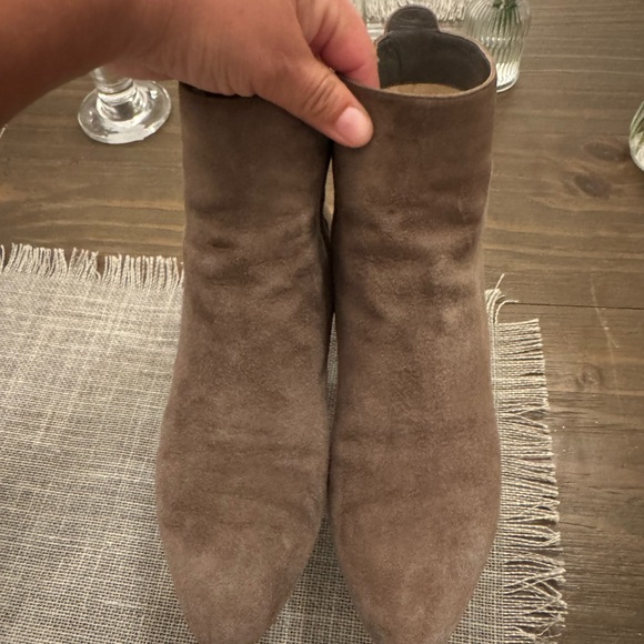 Jimmy Choo Taupe Mink Suede Boots - Picture 5 of 13